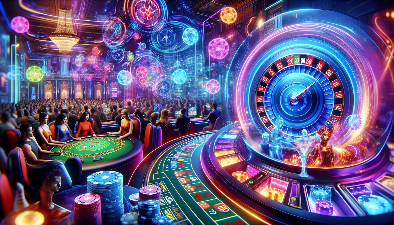 Illustration of innovative casino games in 2024