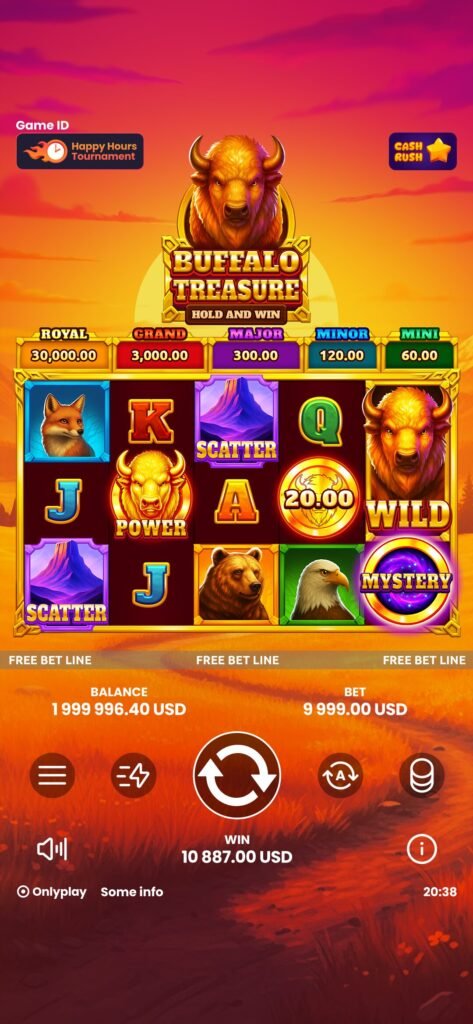 Buffalo Treasure Slot, Buffalo Treasure Video Slot Game