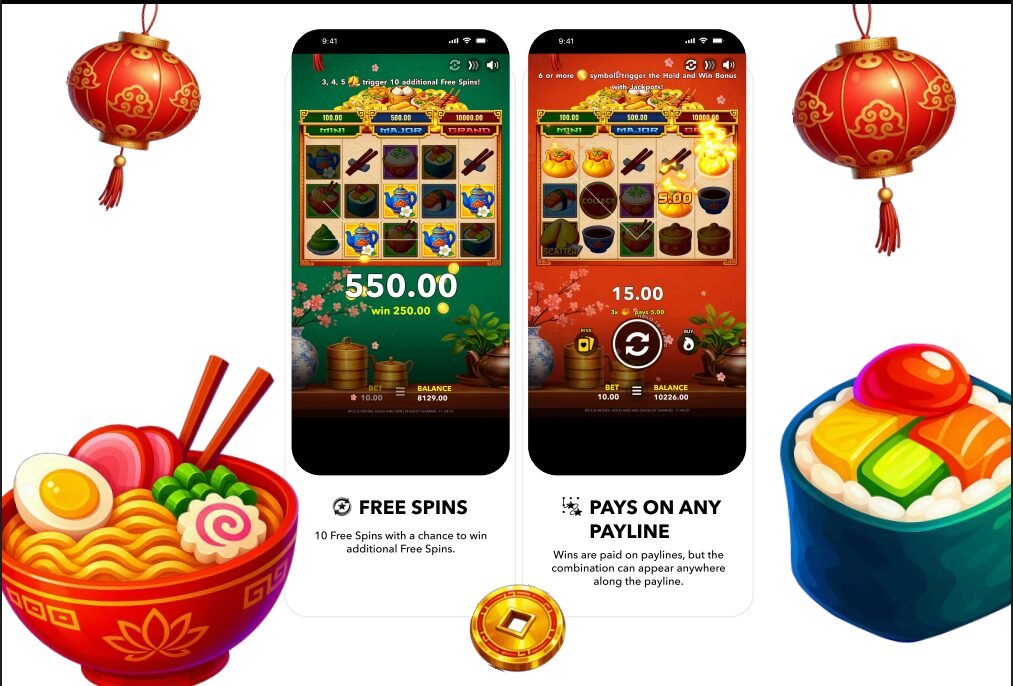 Rice and Riches Hold and Win, Rice and Riches Slot Game