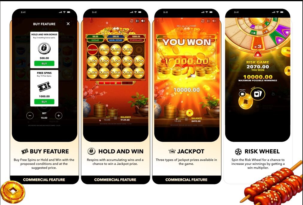 Rice and Riches Hold and Win, Rice and Riches Slot Game